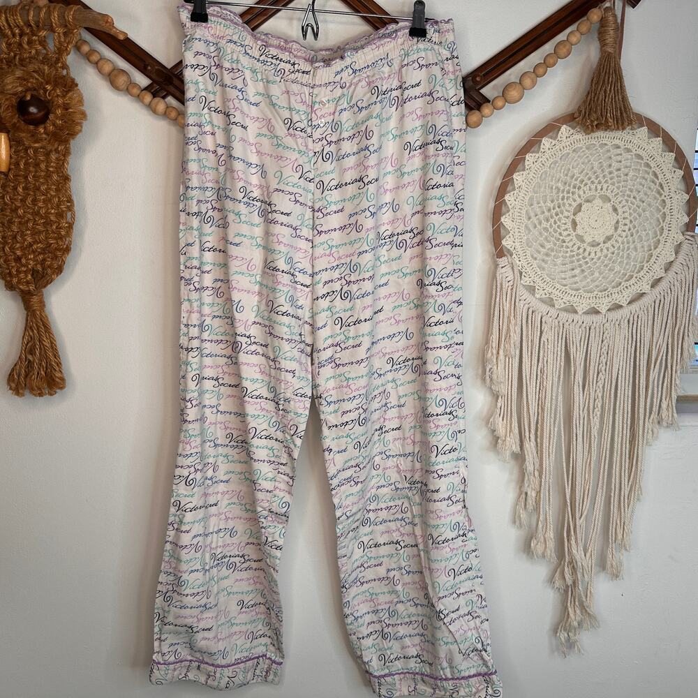 Victoria's Secret Logo Script Pajama Pants